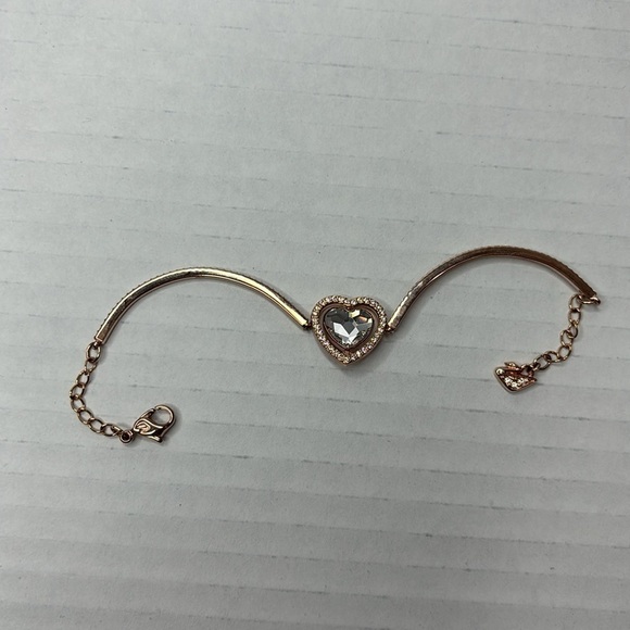 SWAROVSKI White Rose Gold Sparkling Dance Bangle - Picture 7 of 8